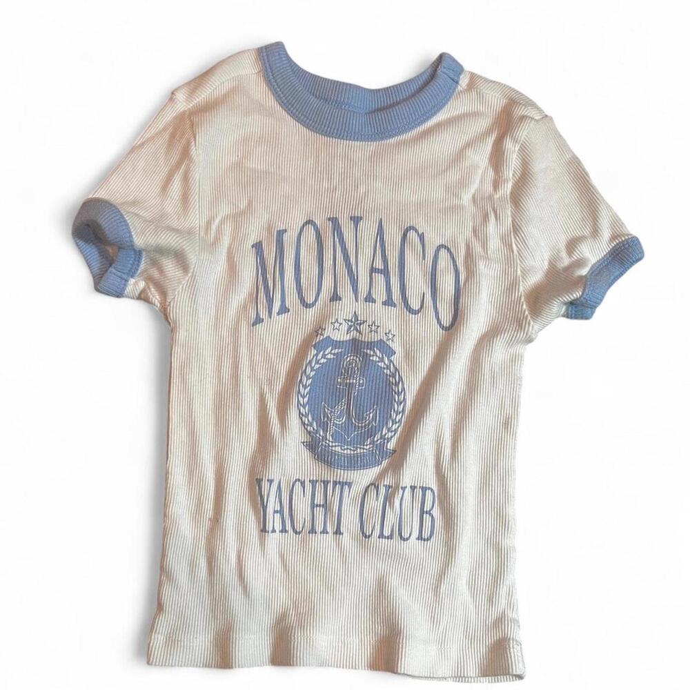 Women's Blue and White Tshirt